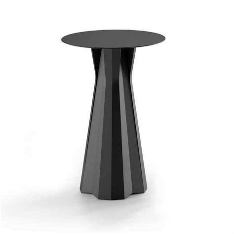 High Design Table with Round Top in Hpl Made in Italy