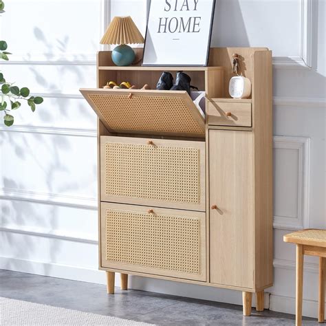 Acntrhm Natural Rattan Shoe Cabinet,Modern Simple India | Ubuy