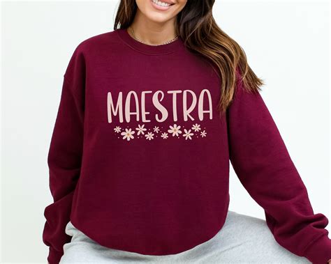 Maestra Unisex Sweatshirt,maestra Sweatshirts,spanish Teacher Gift ...