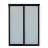 RELIABILT 9700 Northwood 72-in x 80-in Black Frosted glass Prefinished ...