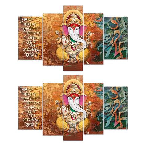 StarLoom EZ Wall Paintings | Wood Wall Art for Bedroom | Lord-Ganesha ...