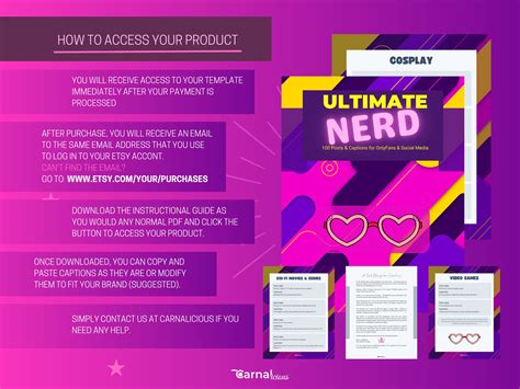 Onlyfans Marketing, Ultimate Nerd Posts and Captions: 100 Fun and Geeky Content Ideas - Etsy