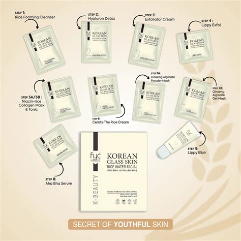 Buy FYC Professional Korean Glass Skin Rice Water Facial Kit 183g ...