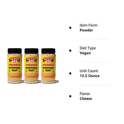 Buy Bragg Nutritional Yeast Seasoning – Vegan, Gluten Free Cheese ...