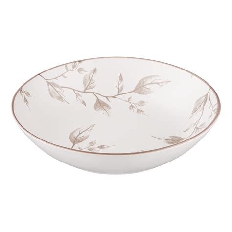 Soup plate ARDESTO Asti 790ml, 20.2cm, ceramic, white-beige | ARDESTO