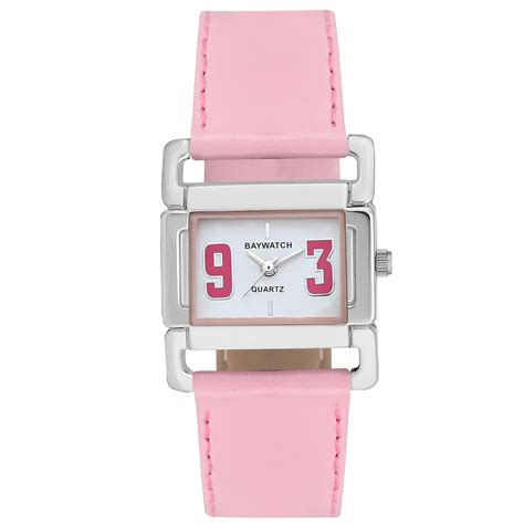 Baywatch Wrist Watch White Dial Pink Strap Analog Type for Causal ...