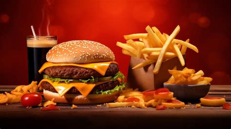 Fast food backgrounds | Premium AI-generated image