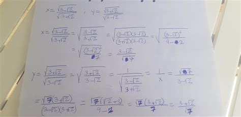 X equal to root 3 minus root 2[tex]x = \frac{ \sqrt{3 - \sqrt{2 ...
