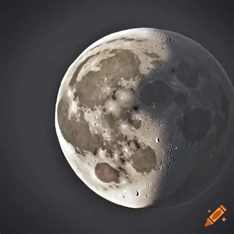 Pencil drawing of the moon's cratered surface on Craiyon