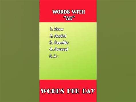 Common words starting with "AE" #englishlearners #englishlearning # ...