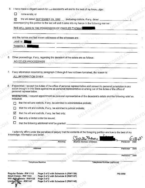 Maryland Register of Wills for Will of No Estate - Will Of No Estate ...