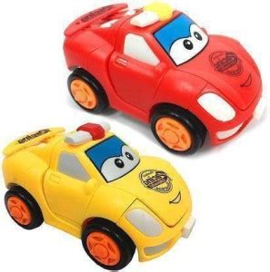 SR Toys Transforming Revolving Mini Racing Cartoon Toy Car | Pack of 2 ...