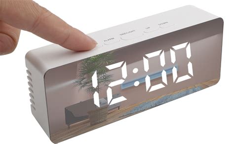 Buy CEZO Digital LED Mirror Alarm Clock for Students, Heavy Sleepers ...