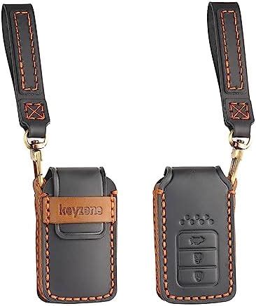 Keyzone Leather Key Cover and Keychain Compatible for Honda City ...