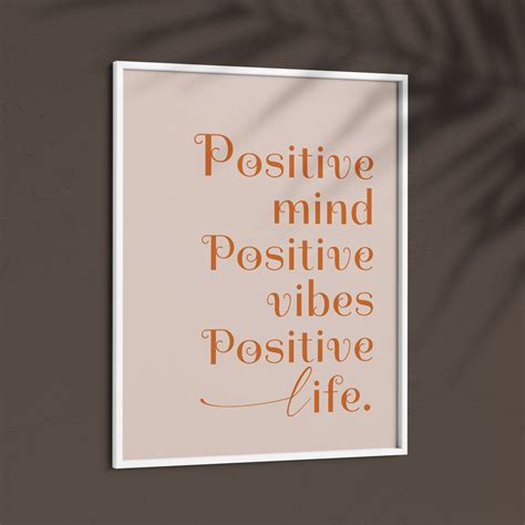 Positive Vibes Motivational Quote Wall Art – Nook At You
