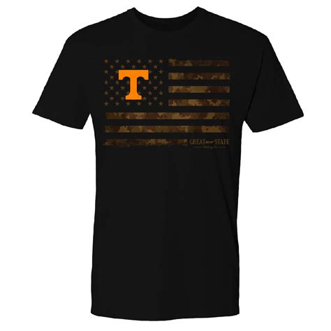 Tennessee Volunteers US Camo Flag Color T-Shirt - Great State Clothing