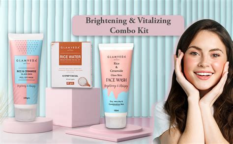 Glamveda Rice & Ceramide Korean Glass Skin Combo Gift Pack | Skin ...