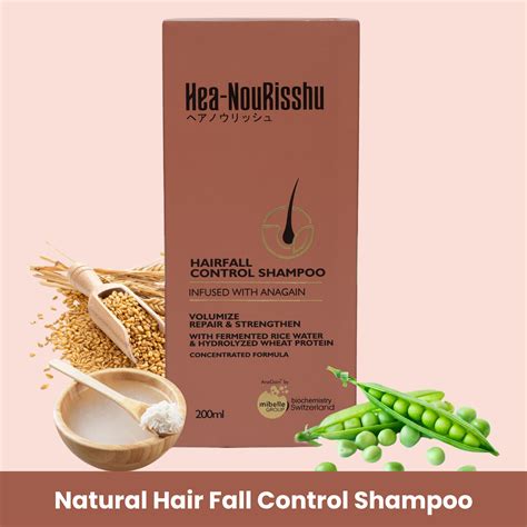Natural Hair Fall Control Shampoo with Patented Swiss AnaGain, Ferment ...