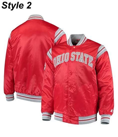 Starter Red Satin Gameday Ohio State Jacket - Jackets Masters