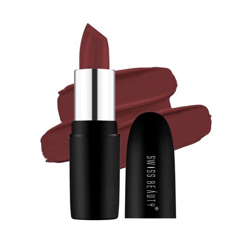 Buy Swiss Beauty Pure Matte Lipsticks Cafe Mocha-Glowus