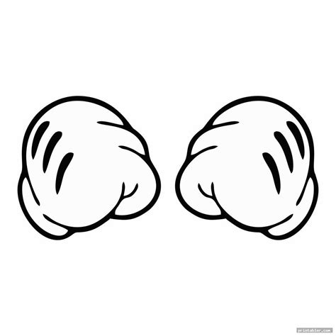 Mickey Mouse Hands Printable