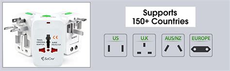 SeCro Smart All in One International Adapter with Two USB Charging Port ...