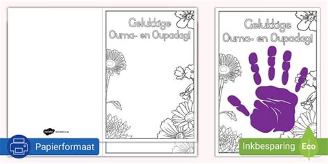 Gelukkige Ouma- en Oupadag Kaartjie (teacher made) - Twinkl