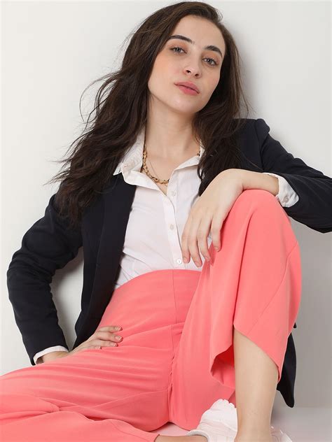 Coral High Rise Flared Pants