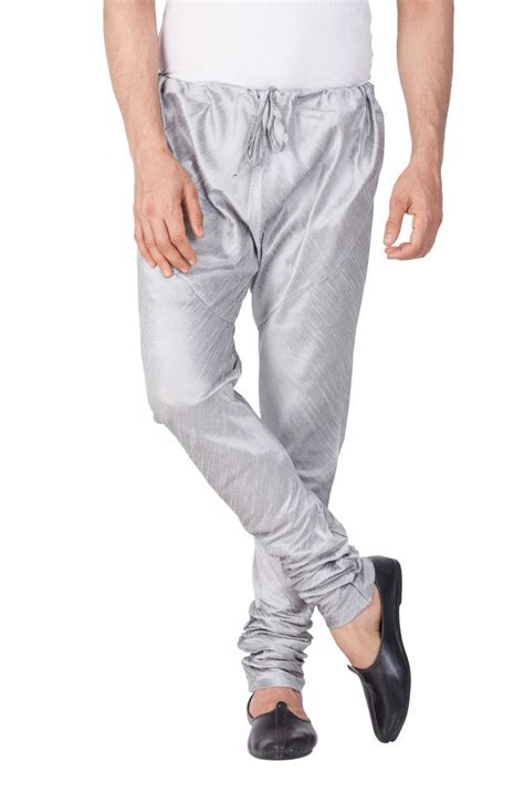 VASTRAMAY Men's Grey Cotton Silk Blend Pyjama – vastramay