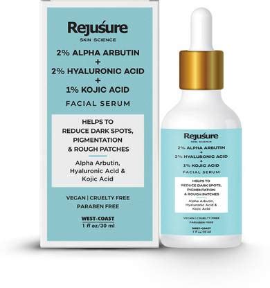 Rejusure Alpha Arbutin 2% + Hyaluronic Acid 2% + Kojic Acid 1% Face ...