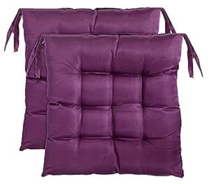 Kuber Industries Microfiber Square Chair Pad Seat Cushion for Car Pad ...