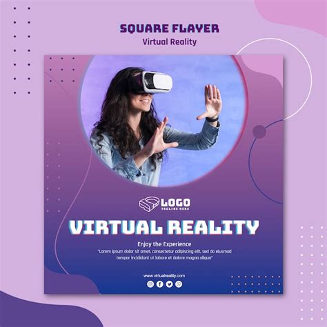Virtual reality flyer template | Free PSD