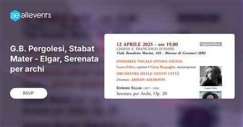 G.B. Pergolesi, Stabat Mater - Elgar, Serenata per archi, Viale ...
