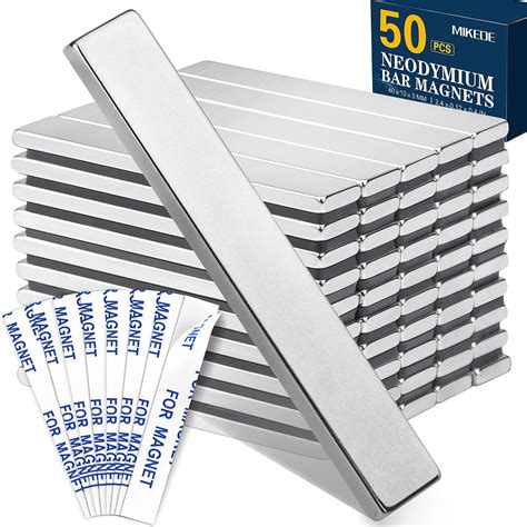 MIKEDE 50 Pack Neodymium Bar Magnets, Super Strong India | Ubuy