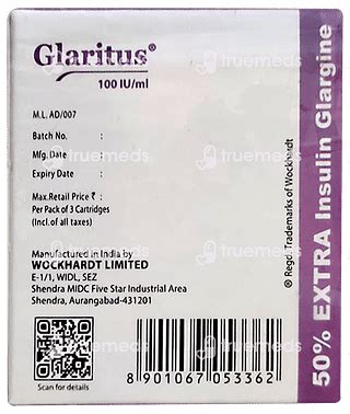 Glaritus 100 Iu Injection 3ml Pack Of 3 - Uses, Side Effects, Dosage ...
