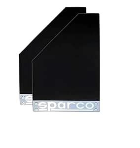 Vocado Black Sparco Heavy Duty Mud Flaps Racing Style Rubberized Car ...