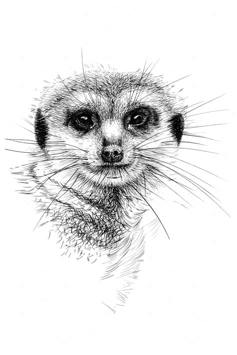 Cute Meerkat Drawing