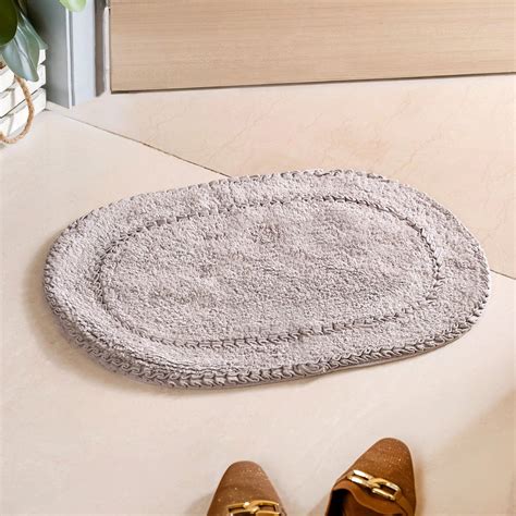 Set Of 2 Slubbed Cotton Anti Slip Bathroom Mat 24x16 Inch Online ...