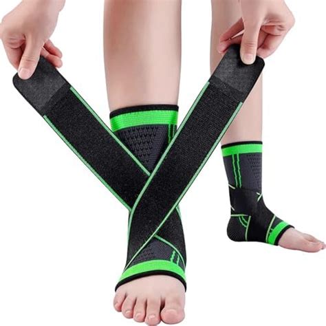 Buy JICOOT Nylon Ankle Brace, Adjustable Compression Ankle Support Men ...