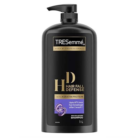 Tresemme Hair Fall Defence Shampoo, With Keratin Protein, Upto 97% Less ...