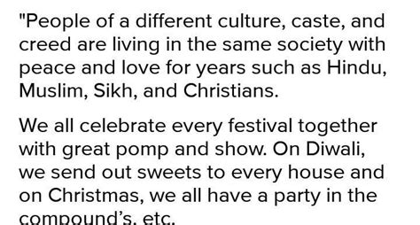 Mention any 4 examples that reveal diversity in your surroundings ...