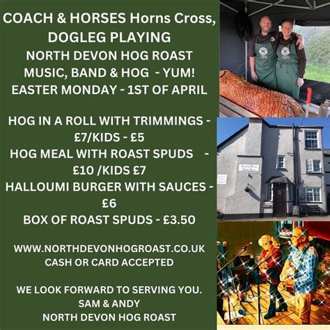 COACH & HORSES HOG ROAST & DOGLEG EASTER SPECIAL, Coach & Horses Horns ...