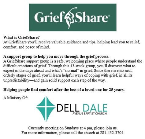 GriefShare - A meeting for those of us who have lost, held weekly., 402 ...