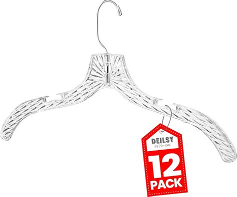 Clothes Hangers Plastic Set of 12 Pack Heavy Duty Hangers Dresses, T ...