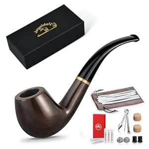Joyoldelf Wooden Tobacco Smoking Pipe, Pear Wood Pipe with Pipe ...