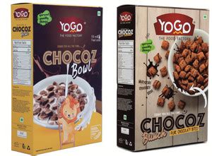 YoGo Wheat CHOCOZ Bowl and CHOCOZ Bunch/Children Breakfast Cereals ...