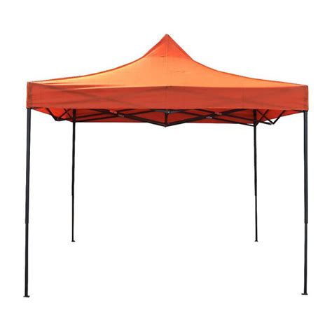 Carpa 3x3 Toldo Plegable Impermeable Lona Naranja Reforzada Jardin Ext