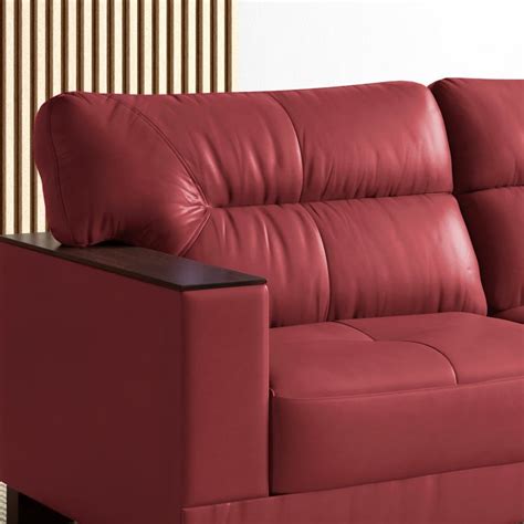 Buy Walter Half Leather 3-Seater Sofa - Customized Furniture from Home ...