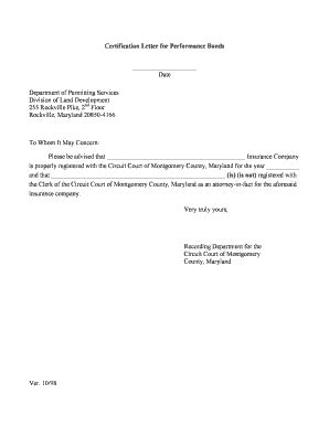 Fillable Online permittingservices montgomerycountymd Certification ...