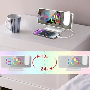 Buy ThreeH Projection Digital Alarm Clock for Bedrooms Dynamic RGB ...